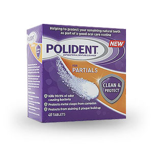 Polident Partials Antibacterial Denture Cleanser - 40 tablets